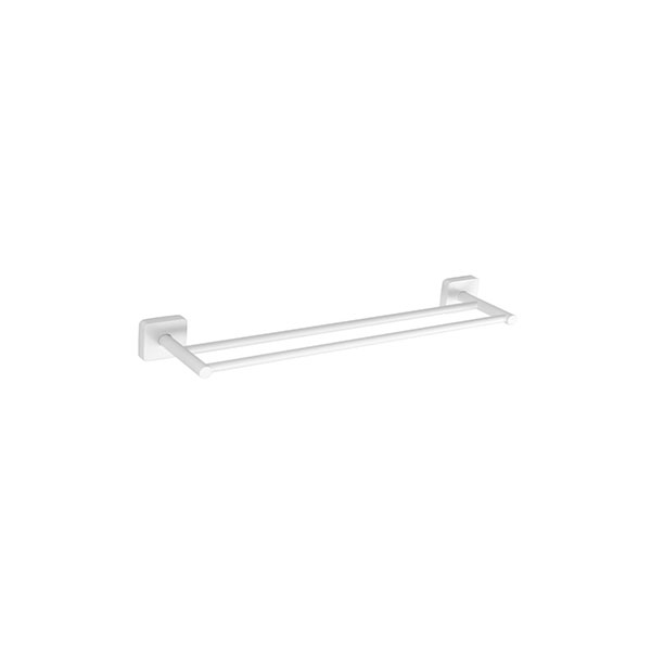 PORTE SERVIETTE DOUBLE 60CM BLANC  QUATTRO