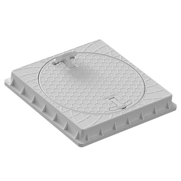 CADRE CARRE AVEC COUVERCLE ROND  50X50 LUXWARES