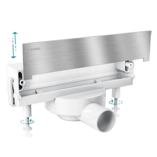 CANIVEAU DE DOUCHE MURAL AVEC POSE CARRELAGE SARRAT SOPAL