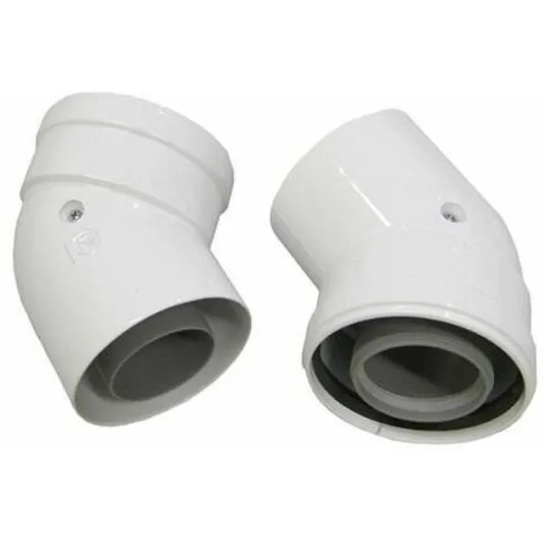COUDÉ 45° COAXIAL Ø 60/100 CHAFFOTEAUX
