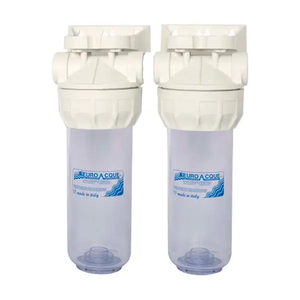 FILTRE DOUBLE 1″ AVEC CARTOUCHE EURO ACQUE