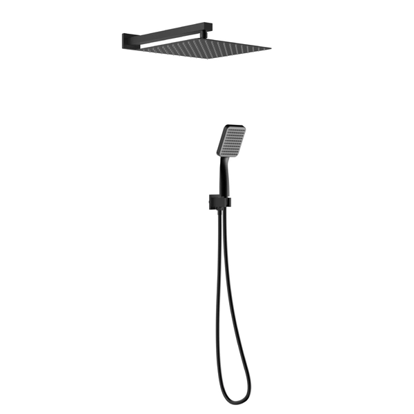 KIT DE DOUCHE ENCASTRÉ CARRÉ NOIR MAT SAP