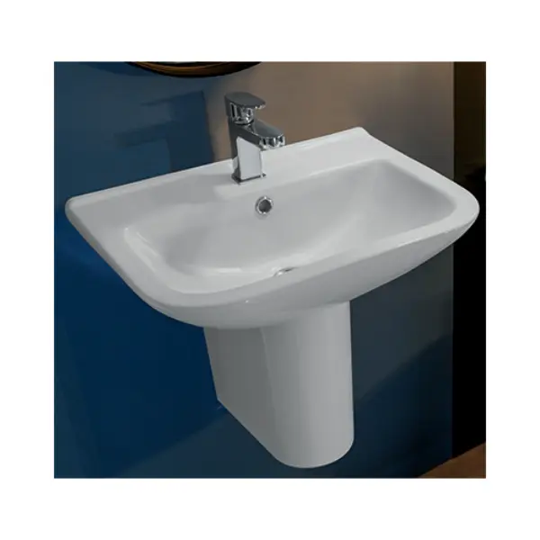 LAVABO 55 CM BLANC ÉMERAUDE – IDÉAL SANITAIRE
