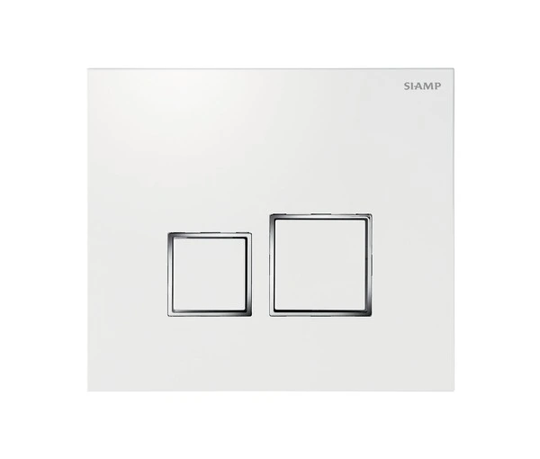 PLAQUE DÉCLENCHEMENT CARRÉE CHROMÉE BRILLANT SQUARE SIAMP