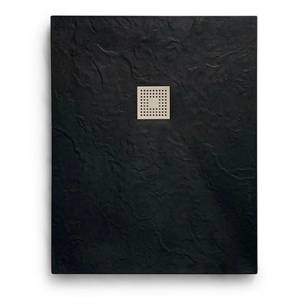 RECEVEUR DE DOUCHE RECTANGULAIRE 80/100 NOIR ARADOISÉ