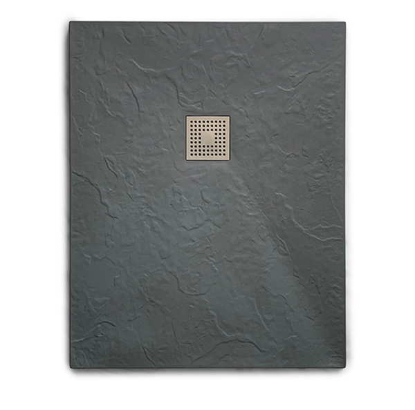 RECEVEUR DE DOUCHE RECTANGULAIRE 80/100 GRIS  ARADOISÉ