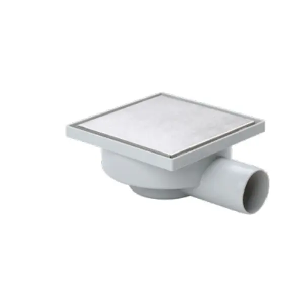 SIPHON DE SOL AVEC GRILLE INOX SATINÉE À CARRELER SOPAL