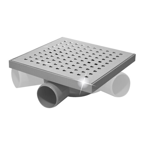 SIPHON DE SOL ORIENTABLE 20X20 INOX CARREE EJIM