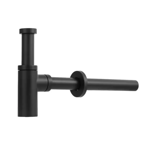 SIPHON LAVABO NOIR ROND SAP