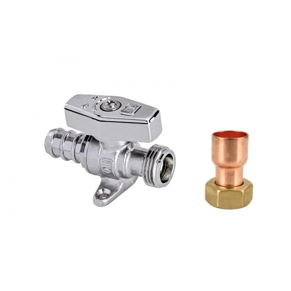 ROBINET DE GAZ DOMESTIQUE 1/2" PORTE CAOUTCHOUC AVEC BUSE