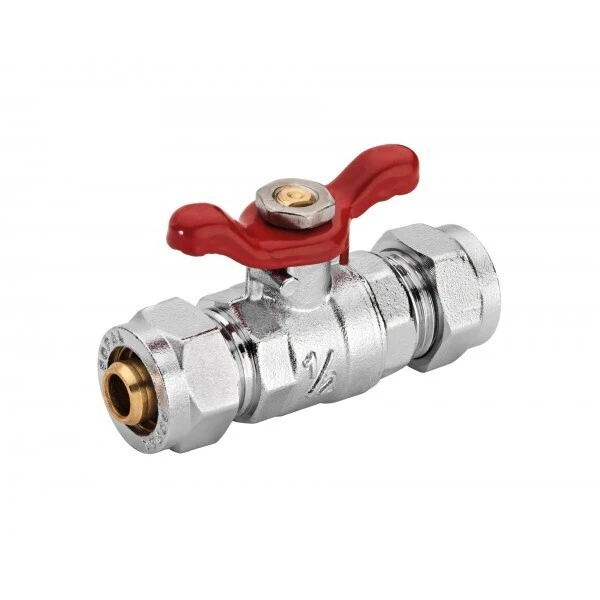 VANNE   SPHERIQUE 15/21 PEX16 AVEC PAPILLON SOPAL